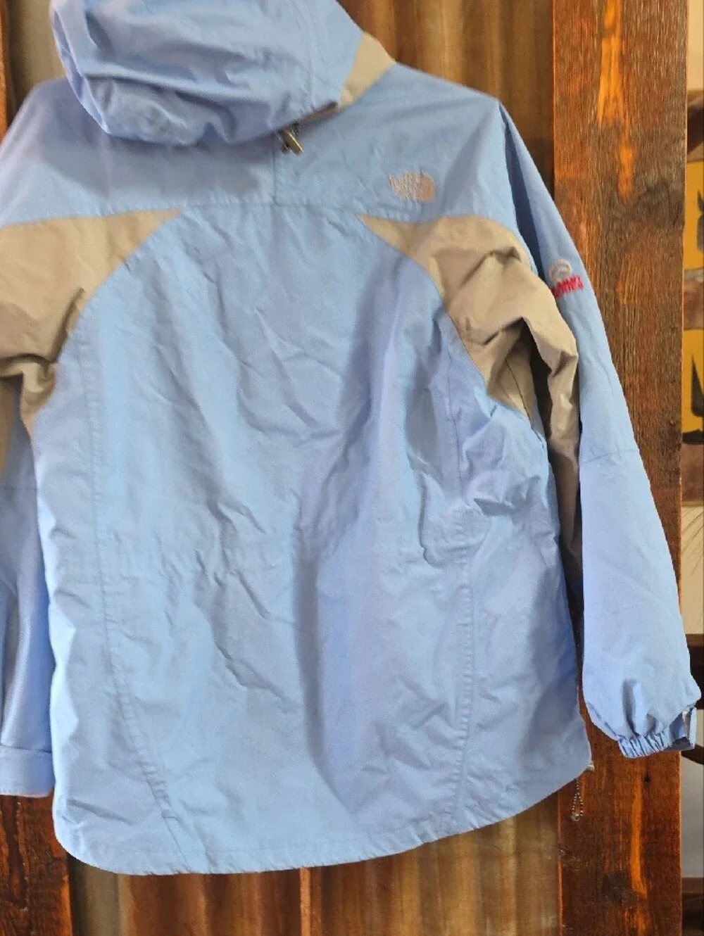 Mens The North Face Light Blue and Gray HyVent Shell Jacket Sz Xxl